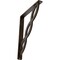 Ekena Millwork Loera Wrought Iron Bracket, (Single center brace), Antiqued Bronze 1 1/2"W x 10"D x 12"H BKTM01X10X12SLOABZ - alternate 1